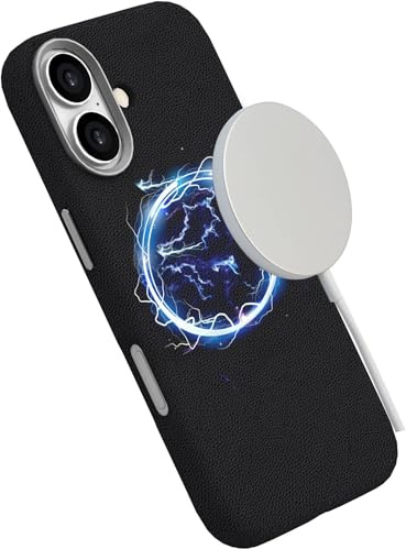 eSTUFF Infinite (GRS) Venice iPhone 17 Black Leather Magnetic, ES67160027