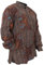 SHOPOHOLIC FASHION Herrenhemd, Stonewashed, Hippie-Hemd mit bedruckten Flicken Gr. XL, braun
