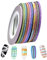 10 Rolls Color Glitter Nail Art Striping Foils Shining Tape Line Gold Silver Wire DIY Styling Tool Sticker Decal by Clest F&H (2mm)