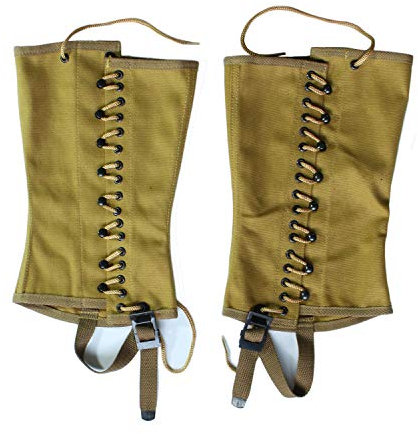 EPHIIONIY WWII US Soldier WW2 US Leggings grau Gamaschen Puttee Leinwand Material Reproduktion