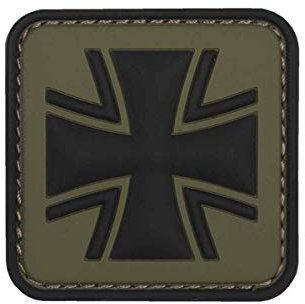 Emblem 3D PVC Eisernes Kreuz grün #11109