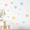 tjapalo® 160St Aquarell wie gemalt Wandtattoo Herzen Pastell Wandtattoo Kinderzimmer Herzen Wandsticker Herzen viele Farben Wanddattoo Kinderzimmer Sticker Herzen, Farbe: v85 Bunt