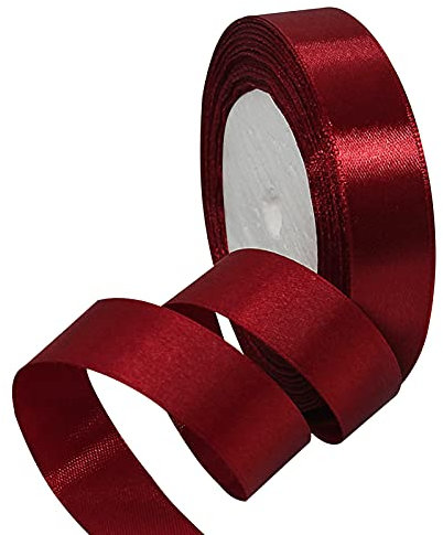 Tomedeks 22m Satinband 2CM Breite Schleifenband Geschenkband Dekoband Weihnachten Hochzeit,Hochzeits- und Geburtstagsstoffband, Geschenkband