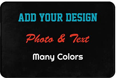 XIAYPRL Personalised Picture Bath Mats Flannel Home Bathroom Decor Rugs, Customised Non-Slip Water Absorption Entrance Rug, Design Floor Carpet for Bathroom Kitchen Hall Indoor Outdoor, 60x40cm