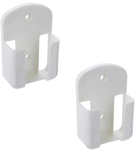 Mantouxixi 2 soportes de control remoto para montaje en pared, organizador de medios de 61 mm para controlador de aire acondicionado, color blanco