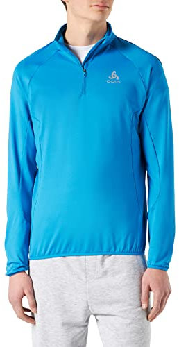 Odlo Herren Langarm Shirt mit Reißverschluss Berra Light, Indigo Bunting, XXL