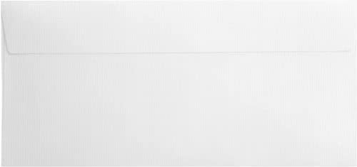 Netuno 500 Papierbriefumschläge Weiß gerippt DIN Lang 110x 220 mm 120g Design Umschläge Struktur-Papier gerippte Briefhüllen DL edle Briefumschläge strukturiert Einladungs-Briefumschläge