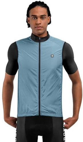 SIROKO - Winddichte Fahrradweste V1 Manghen - XS - Stahlblau