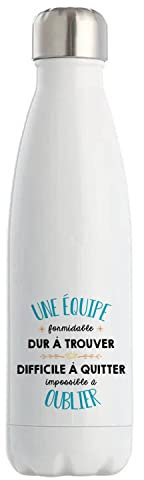 Bouteille Gourde Isotherme Formidable Equipe | Idée Cadeau Sport Football Basketball Rugby Merci Travail Boulot Métier Départ Retraite Collègue École Homme Femme