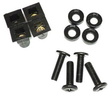 BLACK 50 PACK Of M6 Push Fit Cage Nut Sets