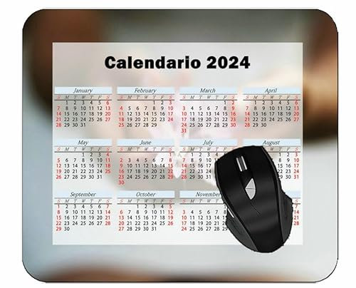 YENDOSTEEN Kalender 2024 Jahr Mauspad,Segelboot Bequemes Mauspad für Gaming und Büro PAD#186 300 * 250 * 3 mm