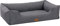MSS e.K. Hundebett Sofa 60 x 44 cm S in Anthrazit Hundekorb mit abnehmbaren Velours-Bezug und weicher Polsterung waschbares Hundekissen 60 x 44 x 23 cm Hundematte Hundesofa Welpenbett Grosse Hunde