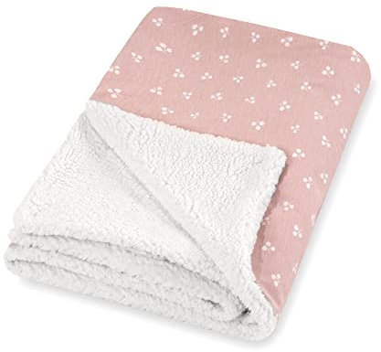 Julius Zöllner Winterdecke aus Baumwoll-Jersey und kuscheligem Teddy-Stoff | Gr. 70x100 cm | Made in Germany | OEKO-TEX® STANDARD 100 | Leafy