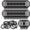 JNBGTU 50 Pezzi Anelli Bastone Tenda Anelli per Tende Metallo Nero 38mm Diametro Interno Anello Tende Anelli Bastone Tenda Anti Ruggine per La Maggior Parte Delle Tende