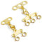 ALEXCRAFT Gold Necklace Layering Clasps, 14K Goldplated Multi Strands Tube Lock Necklaces Separator Clasps, 2 3 Strands Gold Multi Necklaces Layered Clasps Bracelet Connector Layering Jewelry Clasps