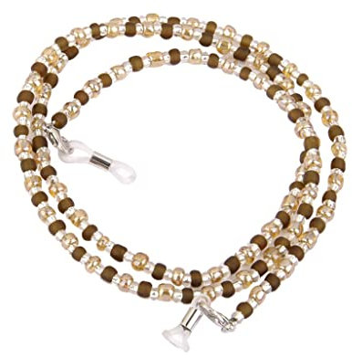 Tiuimk Exquisite Glasperlen-Brillenkette – Braun, vielseitiges und stilvolles Brillenzubehör, Wie im Hauptbild gezeigt, One size