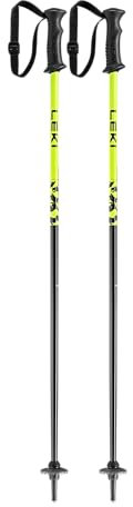 LEKI Kinder Rider Skistöcke, Black-Neonyellow-White, 80CM