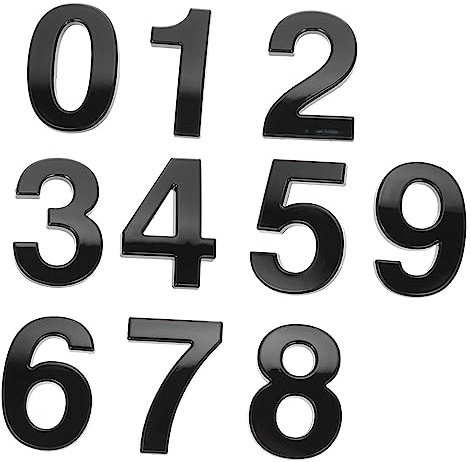 Uonlytech 20pièces Numéros Auto-adhésifs Pour Maison Et Hôtel Décoration De Boîte Aux Lettres Et Plaques De Porte
