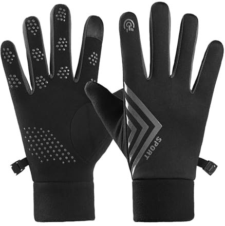 LdawyDE Reithandschuhe Thermo Handschuhe Handy Touch Winterhandschuhe Thermohandschuhe Fahrradhandschuhe Laufhandschuhe Winterreithandschuhe Herren Winter Warm Winddichte Handschuhe