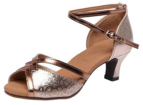 Chaussures De Danse Latine Femme, Paillettes Bottines Valse Latin Tango Talons Hauts Danse De Salon Chaussures Dames Chaussures De Marche Sportive Tango Salsa Les Bals Sandale