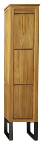 Teako Design Badezimmerschrank Orbiana Teak Massivholz, Badmöbel Holz, Hochschrank, Badschrank, Massiv und Wasserfest, Nachhaltige Badeinrichtung, Badezimmer, Größe: 180 cm