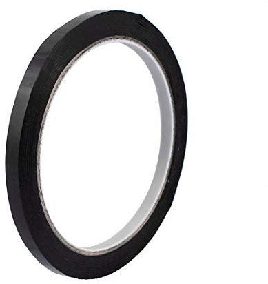 GAJUST Ruban Mylar Auto-adhésif Solide de 5 mm de Long, Ruban Ignifuge de 50 m de Long, Noir