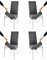 t m c s Tommychairs-4er Set gepolsterte Stühle Jazz mit herausnehmbarem Bezug, Struktur aus lackiertem Buchenholz Weiß,gepolstert und mit herausnehmbarem Bezug aus Stoff in Dunkelgrau bezogen