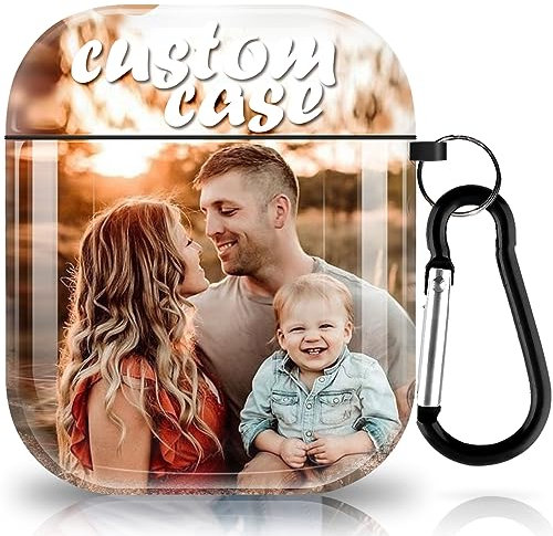 Sangkoo Personalisierte AirPod Hülle mit Foto, Benutzerdefinierte Hülle Kompatibel mit AirPod 2nd/1st Generation Hülle, Design Ihr Foto Text Name AirPod Case Personalisierte Geschenk (für AirPod 2&1)