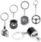 EMAGEREN 5 Stück Schlüsselanhänger Auto Metall Turbolader Schraubenschlüssel Radnabe Shifter Deko Keychain Set Metall Auto Motorrad Schlüsselanhänger Kreatives Geburtstagsgeschenk für Jungs