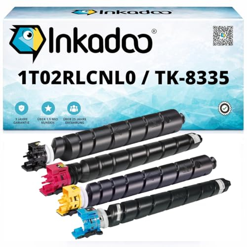Inkadoo Kompatibel Toner für Kyocera 1T02RL0NL0 / TK8335 enthält 4X Tonerkartusche Multipack CS 3252 ci Kyocera - TASKalfa 3252 ci TASKalfa 3253 ci ca. 70.000 Seiten Tonerpatronen, Drucker Toner