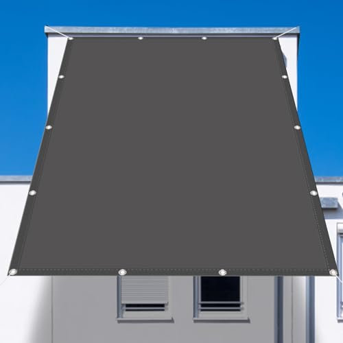 Voile d'ombrage Jardin 3 x 6 m imperméable Toile Ombrage Oxford Polyester imperméable pour Piscine, Camping, Pergola, Anthracite