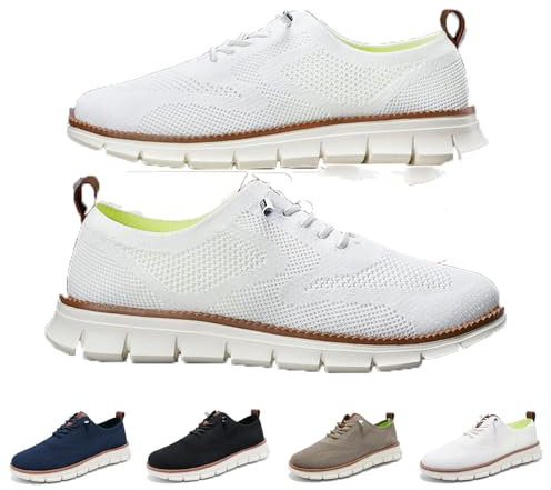 Wearbreeze Herren-Schuhe, Breeze, bequeme und stilvolle Schuhe, Urban – ultra-bequeme Schuhe, weiß, 38 EU