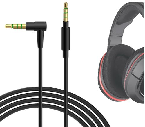 Geekria Cavo audio compatibile con Skullcandy Aviator 900 ANC, cuffie da gioco Turtle Beach, PlayStation 5/4, controller Xbox One, cavo stereo di ricambio da 3,5 mm a 3,5 mm (1,7 m)