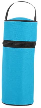 F Fityle Bouteille d'Eau Polyvalent, Sac de Transport Isolé en Oxford, Sac Isotherme Conservation Chaude/Froide pour Lait Maternel, Pochette Porte-Bouteille d'Eau pour Voyage Plage, Bleu clair