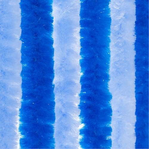 Moritz Rideau en chenille - 100 x 200 cm - Bleu ciel - Rideau de porte - Moustiquaire - Pour camping et caravane