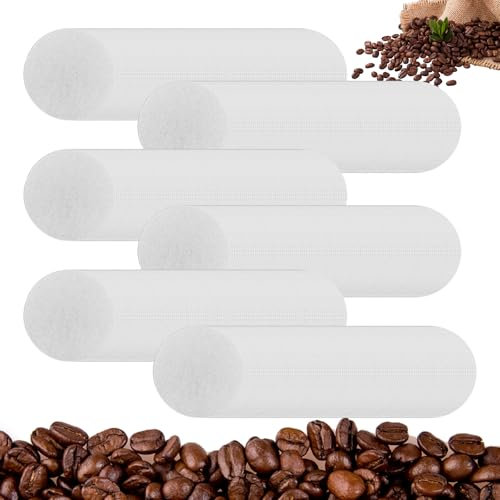 STCRERAG 600PCS Papeles de Filtro de Café, Filtros de Papel de Repuesto Redondos, Papel Filtro para Cafetera Desechable Sin Blanquear, para Portafiltro de Máquina de Café Expreso(Blanco,58mm)