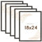 Wackadoo Bilderrahmen 18x24 Schwarz 5er Set Fotowand Fotorahmen mit Glasscheibe Kunststoff Picture frame