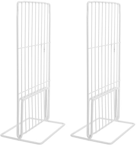 Alipis Iron Freezer Partition Freezer Divider Wire Divider Stand up Freezer Separator Shelf Divider Freezer Storage Rack Freezer Baskets 2PCS (White)