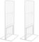 Alipis Iron Freezer Partition Freezer Divider Wire Divider Stand up Freezer Separator Shelf Divider Freezer Storage Rack Freezer Baskets 2PCS (White)