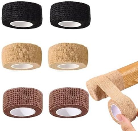 6 rotoli Feltro autoadesivo per sedie, resistente alle gambe della sedia, con adesione premium e riduzione del rumore, impermeabile, per diversi tipi di mobili (Marrone, Nero, Tono della pelle)