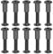 PATIKIL M6 x 25 mm Sechskantschrauben, 10 Set Buchschrauben Verbindungsschrauben Sechskant-Antrieb Steckbolzen Muttern für Scrapbook Leder Gürtel Album Foto Möbelreparatur, Schwarz