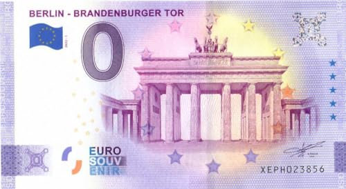 0 Euro Schein Berlin · Brandenburger Tor · Deutschland · Souvenir o Null € Souvenirschein