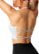 Crewhpo Sportbh Cross Back Damen Sport-BHS Ohne Bügel Gepolstert Fitness Bustier Push Up Mit Polstern Nahtlose Sportunterwäsche für Yoga Fitness Pilates Gym Weiß L