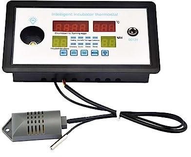 EDEDE Smart Thermostat, W9005 Egg Controller Incubator, Multifunction Automatic Temperature Humidity Control/DC 12V Thermostat Incubation for Home, Hotel