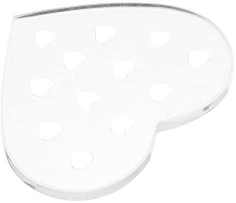 Wimpernverklebungs Dichtung aus Glas, Runde Glaspalette für Salon | Herzform, Farbiges Pad, Glatte Kante, Ablage für Kleber Beim Arbeiten, Täglicher Einsatz