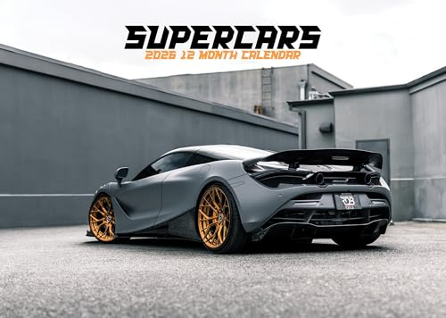 Supercars Kalender 2026, A3, Wirobound, vollfarbig