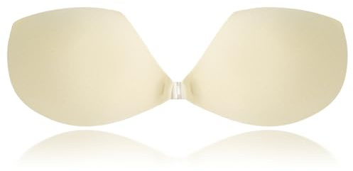 lebe BH Push Up Trägerloser BH Strapless Bra Sticky Bra ohne Träger Klebe BH Große Brust Unsichtbarer BH Trägerlos (DE/NL/SE/PL, Körbchengröße & Bandgröße, C, Beige)