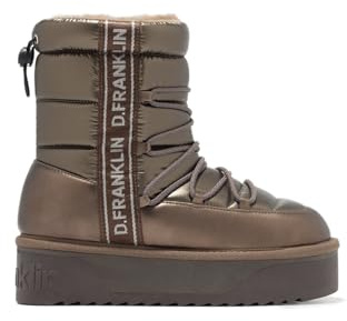 D.Franklin Stivali da Donna Imbottiti Taglio Medio Nordic V2 Bomb Bronzo - Stivali per Donna - Moda casuale - Taglia (37) - Modello bomb