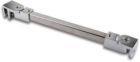 Duschwand Stabilisierungsstange 304 Edelstahl Glas Dusche Unterstützung Bar Badezimmer Tür Feste Stange Klemme Glas-zu-Wand Einstellbare Winkel Clip(Color 1,Length 900mm)