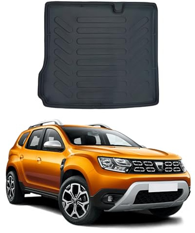 Heavy-Duty TPE Rubber Boot Liner Mat for Dacia Duster 2WD 2018–2023 – Waterproof Non-Slip Vehicle Boot Mat with Raised Edges – Compatible with Dacia Duster 2WD 2018–2023